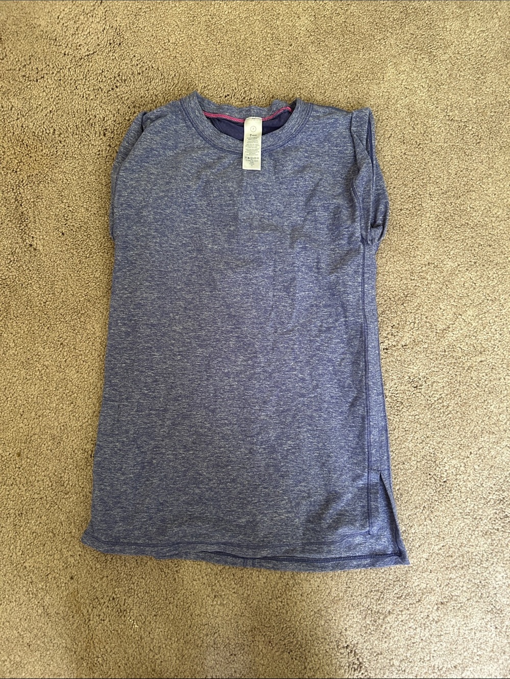 Ivivva Girls' Heather Blue Short Sleeve Performance Tee ( kid lululemon)